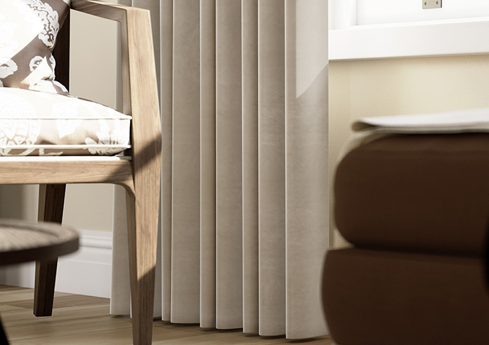 Luxe Velvet (Blackout) Pencil Pleat, Taupe - Ready Made Curtains - Image 6